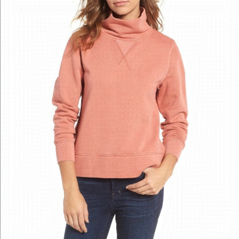 MADEWELL Garment Dyed Funnel Neck Sweatshirt